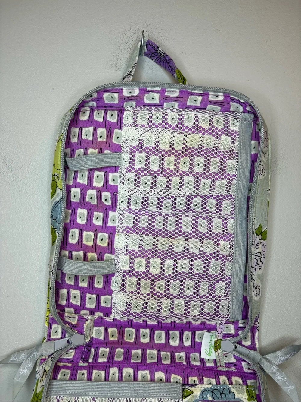 Vera Bradley Watercolor Tech Organizer Floral Quilted Travel Electronics Case